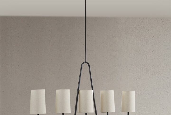 Serenitie 5-Light Linear Chandelier in Bronze From INK+IVY