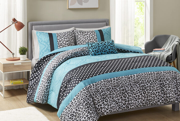 Chloe Comforter Set in Teal From Mi Zone