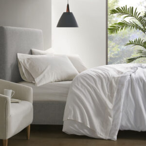 Linen Blend 4PC Sheet Set in Ivory From Madison Park