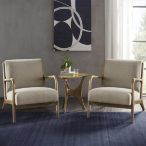 Novak Lounge Chair Set of 2 in Taupe From INK+IVY