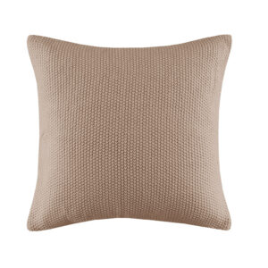 Bree Knit Square Pillow Cover in Brown From INK+IVY