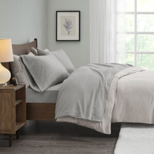 Micro Fleece Sheet Set in Grey From True North by Sleep Philosophy