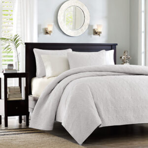 Quebec Reversible Quilt Set in White From Madison Park