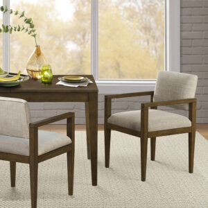 Benson Upholstered Dining Chairs with Arms (Set of 2) in Beige From INK+IVY