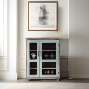 Serena Glass Cabinet Mw/Dr/Pv in Brown/Taupe From Chapel Hill