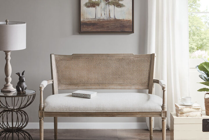 Willshire Settee in Beige/ Reclaimed Natural From Madison Park