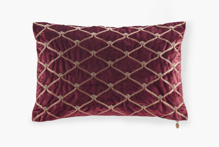 Aumont Oblong Decor Pillow in Burgundy From Croscill Classics