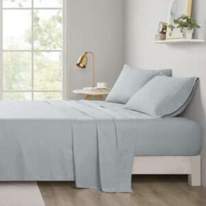 Microfiber All Season Soft Touch Sheet Set in Grey From Intelligent Design