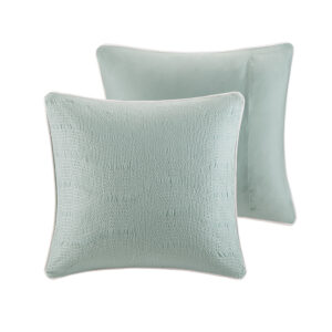 Coastline Euro Sham in Aqua From Harbor House