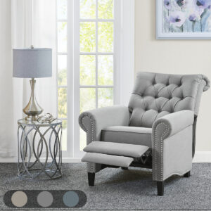 Aidan Push Back Recliner in Grey From Madison Park