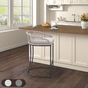 Hermosa Woven Counter Stool 25" in Natural From Madison Park