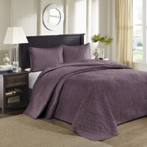 Quebec Reversible Bedspread Set in Purple From Madison Park