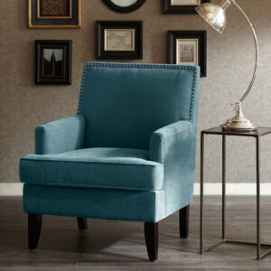 Colton Track Arm Club Chair in Blue From Madison Park