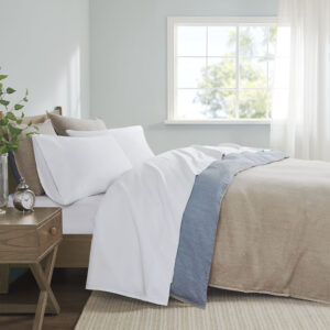 600 Thread Count Pima Cotton Sheet Set in White From Madison Park