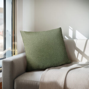 Monte Solid Square Pillow in Green From Chapel Hill