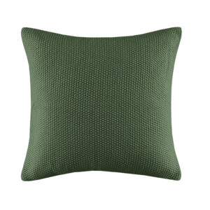 Bree Knit Square Pillow Cover in Green From INK+IVY