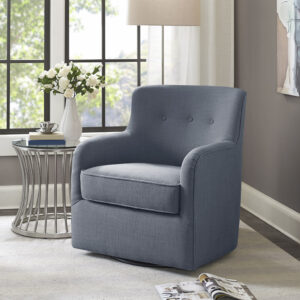 Adele Swivel Chair in Blue From Madison Park