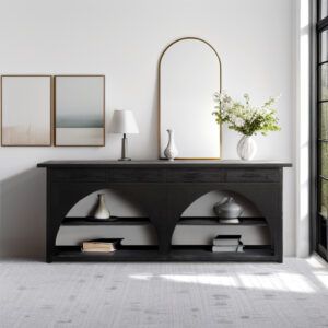 Grayson Highboard in Black/Grey From Chapel Hill