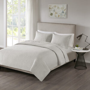 Otto 3 Piece Reversible Quilt Set in Grey From 510 Design