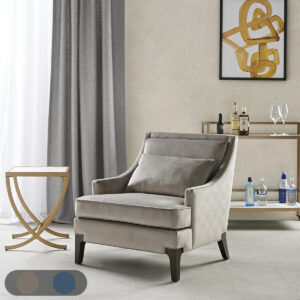 Anna Arm Accent Chair in Light Grey From Martha Stewart