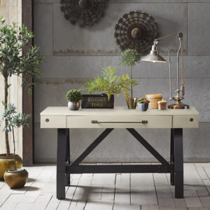 Lancaster Desk in Reclaimed White From INK+IVY