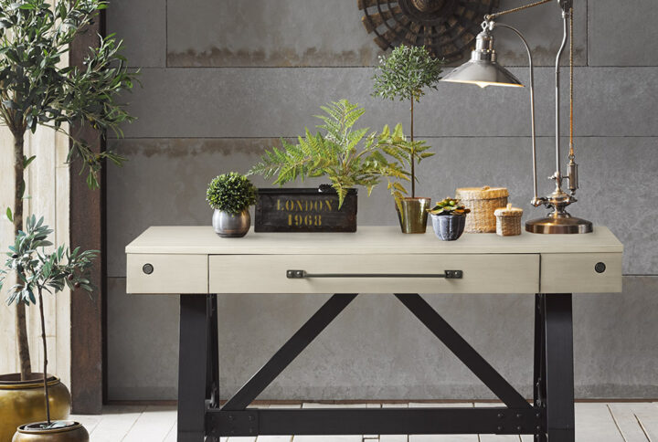 Lancaster Desk in Reclaimed White From INK+IVY