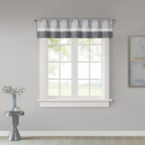 Amherst Polyoni Pintuck Valance in Grey From Madison Park