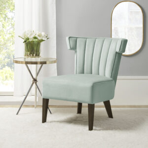 Grafton Upholstered Armless Accent Lounge chair in Seafoam From Madison Park