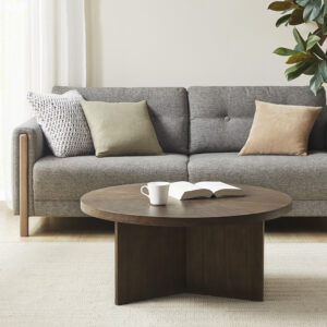 Sadie Round Coffee table in Brown From Martha Stewart