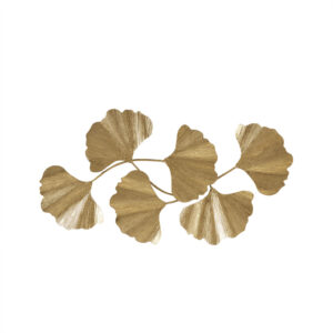 Faye Gold Foil Metal Ginkgo Leaf Wall Decor in Gold From Martha Stewart