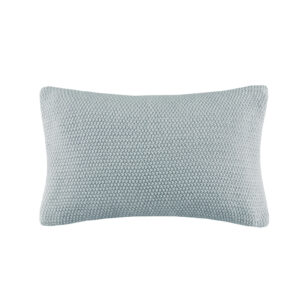 Bree Knit Oblong Pillow Cover in Light Blue From INK+IVY