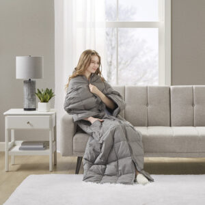 Hadly Wearable Multipurpose Throw in Grey From True North by Sleep Philosophy