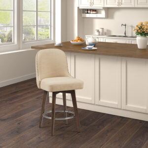 Kobe Counter Stool with Swivel Seat in Natural From Madison Park