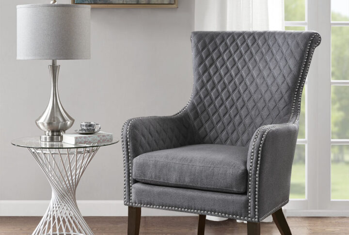 Heston Accent Chair in Grey From Madison Park