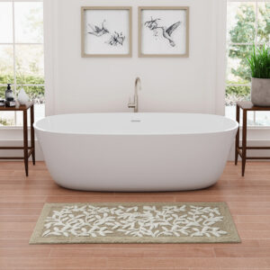 Serene Cotton Tufted Bath Rug in Taupe From Madison Park