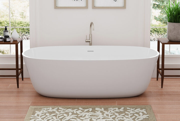 Serene Cotton Tufted Bath Rug in Taupe From Madison Park