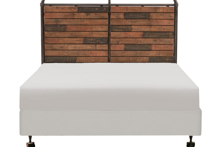 Renu Queen Headboard in Light Brown Multi/Gun Metal From INK+IVY