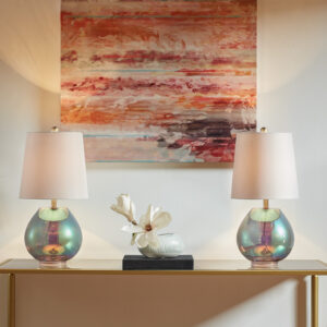 Ranier Iridescent Glass Table Lamp in Iridescent From 510 Design