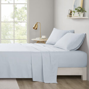 Microfiber All Season Soft Touch Sheet Set in Blue From Intelligent Design