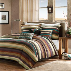 Yosemite Reversible Quilt Set with Throw Pillows in Multi From Madison Park