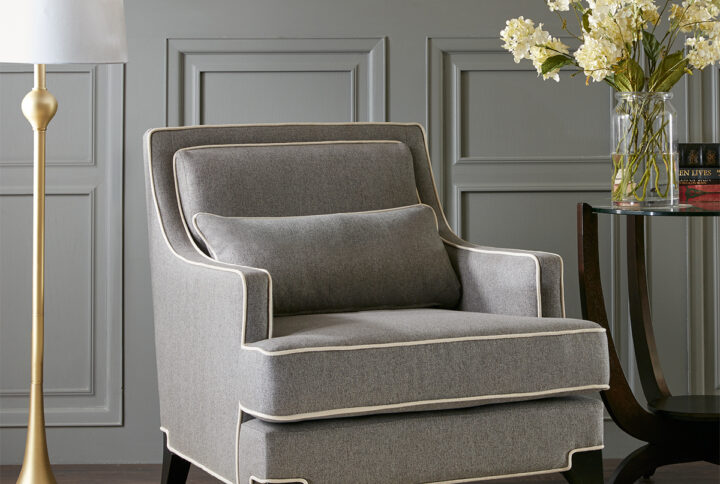 Collin Arm Chair in Grey/Black From Madison Park Signature