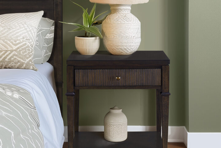 Kenna Nightstand in Dark Coffee From Martha Stewart