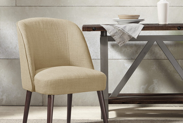 Bexley Rounded Back Dining Chair in Natural From Madison Park