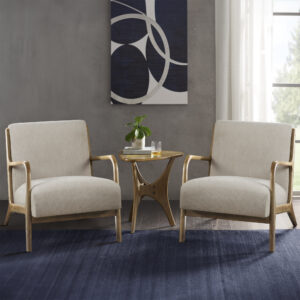 Novak Lounge Chair Set of 2 in Cream From INK+IVY