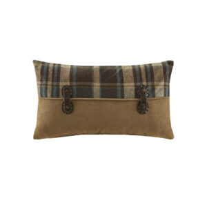 Hadley Plaid Pieced Oblong Pillow in Multi From Woolrich