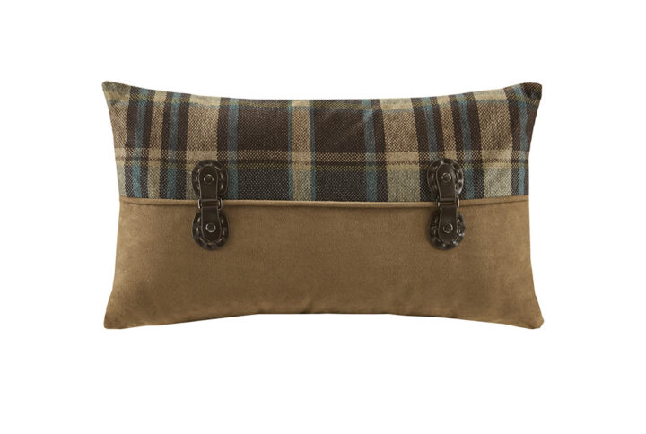 Hadley Plaid Pieced Oblong Pillow in Multi From Woolrich