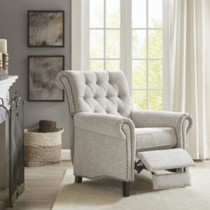 Aidan Push Back Recliner in Cream From Madison Park