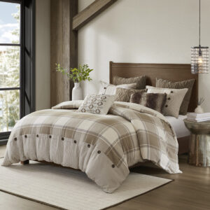 Urban Cabin Cotton Jacquard Comforter Set in Neutral From Madison Park Signature