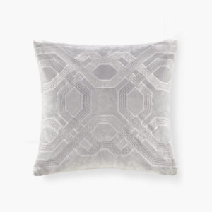 Biron Square Decor Pillow in Silver From Croscill Classics