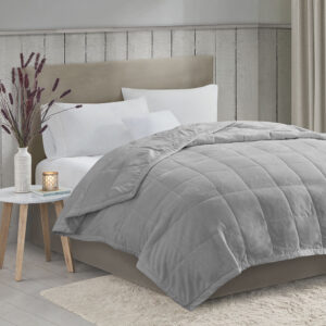 Coleman Reversible HeiQ Smart Temperature Down Alternative Blanket in Grey From Madison Park